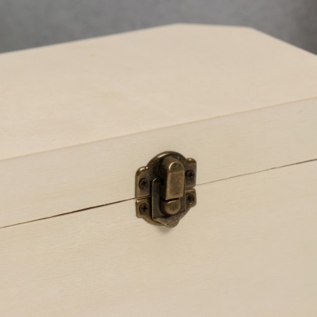 Casket Wood for painting "Small corners" Castle buckle 20x12x11 cm-1