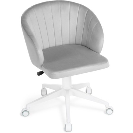 Computer chair Plastic Plastic/velor, white/gray 59x60x78 cm-5