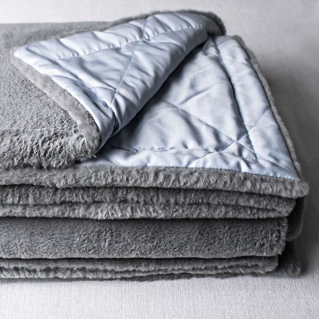 Плед меховой Stenova Home Frost gray, размер 140x200 см-1