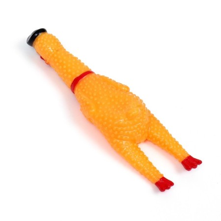 Toy squeak "chicken pirate" for dogs, 16.5 cm, yellow-2
