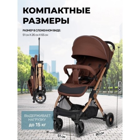 Walking stroller Farfello Comfy Go CG, Choco color-1