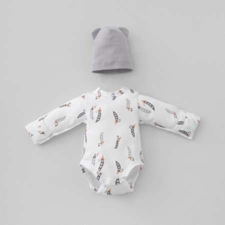 Kinderlitto Children's Kinderlitto kit, 3 objects, peas print, height 62-68 cm-2