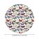 Tables on the table “Flight of butterflies”, round, oxford, elastic band, size 120x120 cm, diameter 75-100 cm