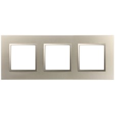 Frame for sockets and switches ERA ELEGANCE 14-5013-04 Classic, 3 posts, champagne