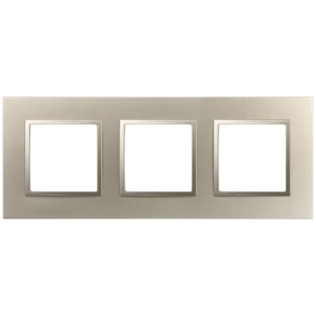 Frame for sockets and switches ERA ELEGANCE 14-5013-04 Classic, 3 posts, champagne