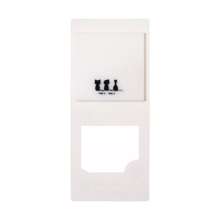 Block with a sticky edge of 75mm x 75mm 50l plastic transparent with cat sparkles-3