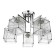 Economic Service Chandelier 05024/5 5XE27, 40W chrome 50x50x30 cm