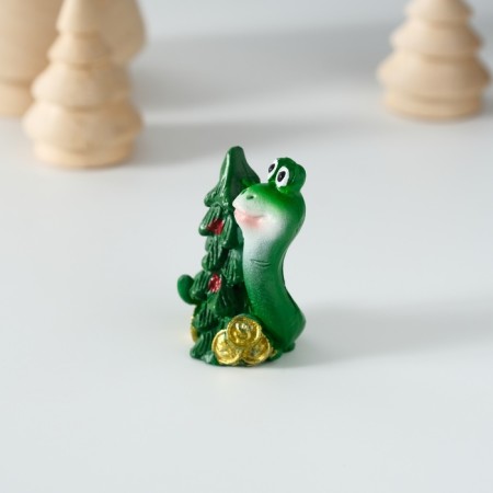 Polystone souvenir "Snake with New Year's mood" MIX 3x2x4 cm-3