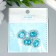 Decor for creativity Metall "Medallion octagonal" blue crystal rhinestones 2x1.5 cm