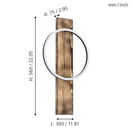 Bra Boyal, 1x12W LED, 3000K, 1700LM, tree color, black-3