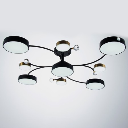 Terra chandelier 9XLED 168W 3000-6000K black and gold 80x80x21 cm Bayerlux-1