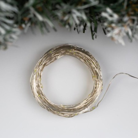 Garland "thread" 10 m dew, IP20, silver thread, 100 LED, white glow, 12 V-1