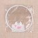 The basis for the macram "circle", metal, d = 10/10.6 cm, white color