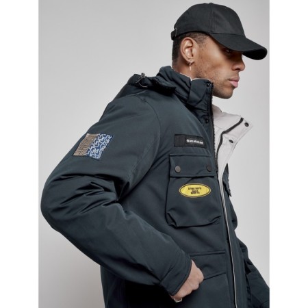 Male Winter jacket, size 54, dark blue color-12