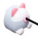 Mechanical sharpener with container, gray/white ears