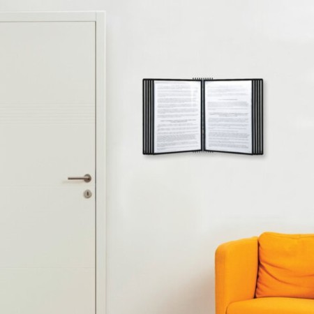 Demosystem wall -mounted on 10 A4 Staff panels, black-5
