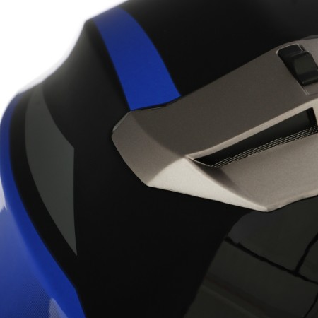 Modular helmet with two visors, size M (57-58), model-BLD-160E, black and blue-13