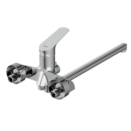 Cersanit flavis bath mixer, with a long spill, single -leaf, chrome