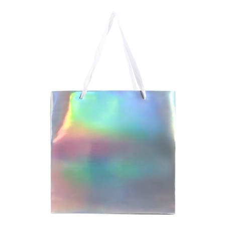A packet for a cake with a square bottom and window, holographic, 30 x 30 x 30 cm-2