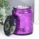 Bank for candles glass with a lid "Flower" violet, cylinder, galvanic 9x7x7 cm