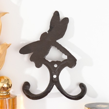 Decorative cast iron hook "Dragonfly" 11x15x3 cm-3
