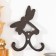 Decorative cast iron hook "Dragonfly" 11x15x3 cm
