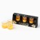 New Year. New Year's gel candles "for happiness" 3 pcs, gold, 2.5 x2.5 x 2.5 cm