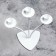 Summary Metal for 3 candles "Diez", 10.5x27 cm, white
