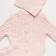 Knitted set (jumper, trousers, hat), pink color, height 62 cm