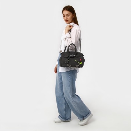 Women's bag from textiles, 30x21x15 cm,-9