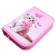 Penal 3 sections, tab inside, 140 x 210 x 40 mm, fabric, calligrata top block "kitten"
