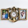 Wall clock, series: photo frames, "anchor", smooth move, D-12 cm watch, 42 x 27 x 3 cm