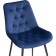 Chair on the Grass -Karkas Goyar Metal/velor, Black/Blue 51x61x82 cm