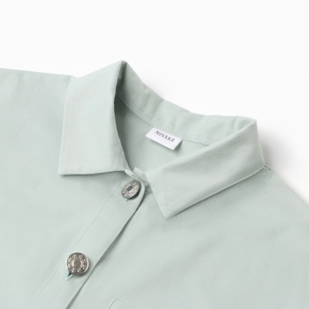 Children's shirt minku: jeans collection, mint color, height 158 ​​cm-7
