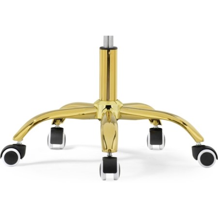 Computer chair BUD GREY, Metal/velor, Gold/Gray 55x47x75 cm-7
