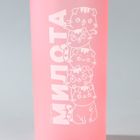 Walking drinker for cats "Milot", 23x7.5x7.5 cm, 750 ml, pink-5