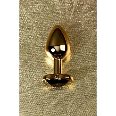 Anal plug with the Toyfa Metal rhinestone, golden, tourmaline, 7 cm, d = 2.7 cm-6