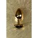 Anal plug with the Toyfa Metal rhinestone, golden, tourmaline, 7 cm, d = 2.7 cm