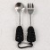 Set a spoon with a fork on a paracord, 13 cm