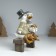 Polystone souvenir "Geese on a bench - a festive evening" 15x10.5x20.5 cm