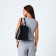 City backpack of artificial leather with lightning, black color