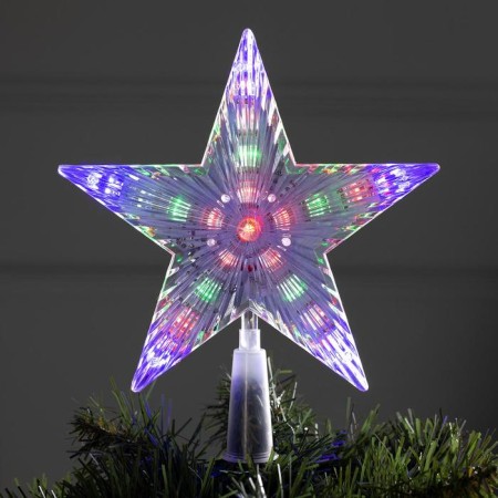 LED top for the Christmas tree "White" 18 cm, 20 LED, wire 2 meters, 220 V, glow of multi