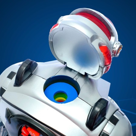 Robot radio -controlled "space fighter", light and sound effects, shoots discs, mix-7