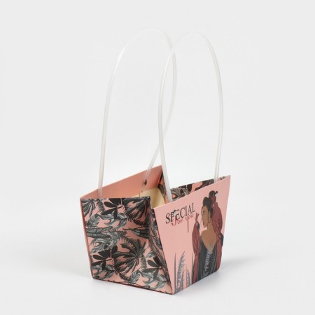Moisture -resistant package for flowers "Delicate", 20 x 12 x 20 cm-2
