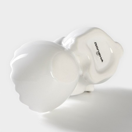 The egg stand “Bunny in gold”, 11 × 6 × 8 cm, white color-3