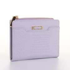 Women's wallet on the button, lilac color
