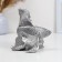 Figure "Fish" 21x14x15cm, silver with postponement
