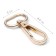 Metal carbine, 46 × 30 mm / 25 × 2.5 mm, 5 pcs, gold color