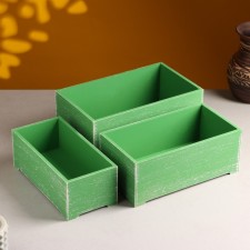 A set of wooden drawers 