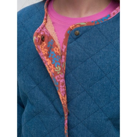 Bilateral jacket for girls, height 122 cm, jeans color-5